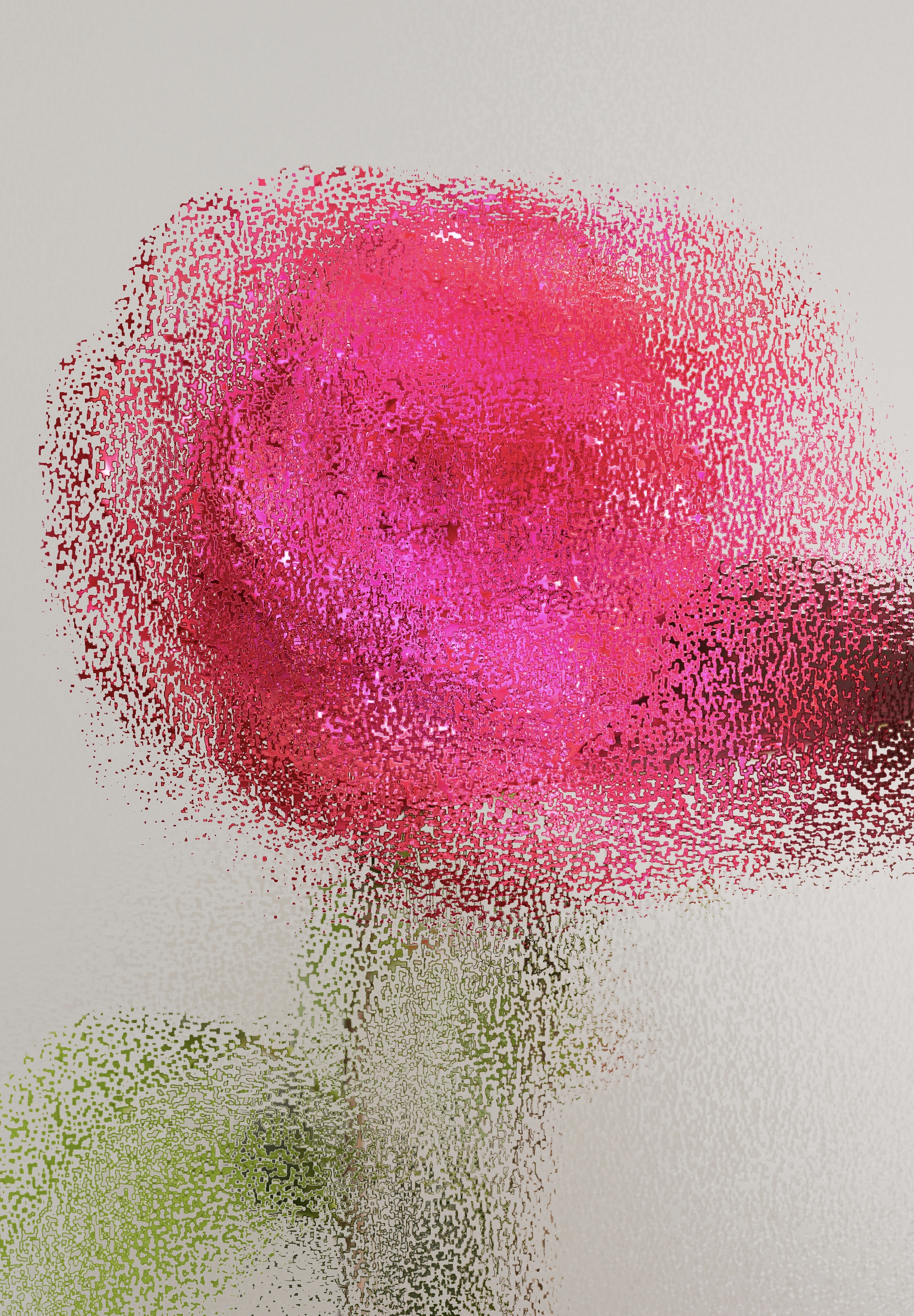 pink flower with varnish on still life